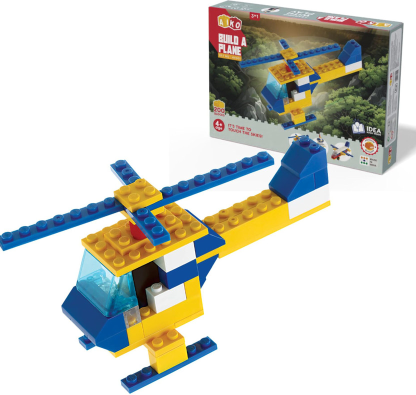 Aiko Aiko Build-a-Plane Blocks Set | Multi-Colour Premium Plastic Construction Toy(Multicolor) - Flipkart Deal