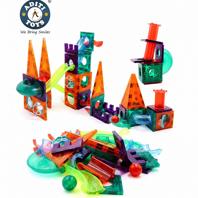 Aditi Aditi Toys 48 PCS Magnetic Tiles Building Set for Kids, STEM Educational Learning Toy(Multicolor) - Flipkart Deal