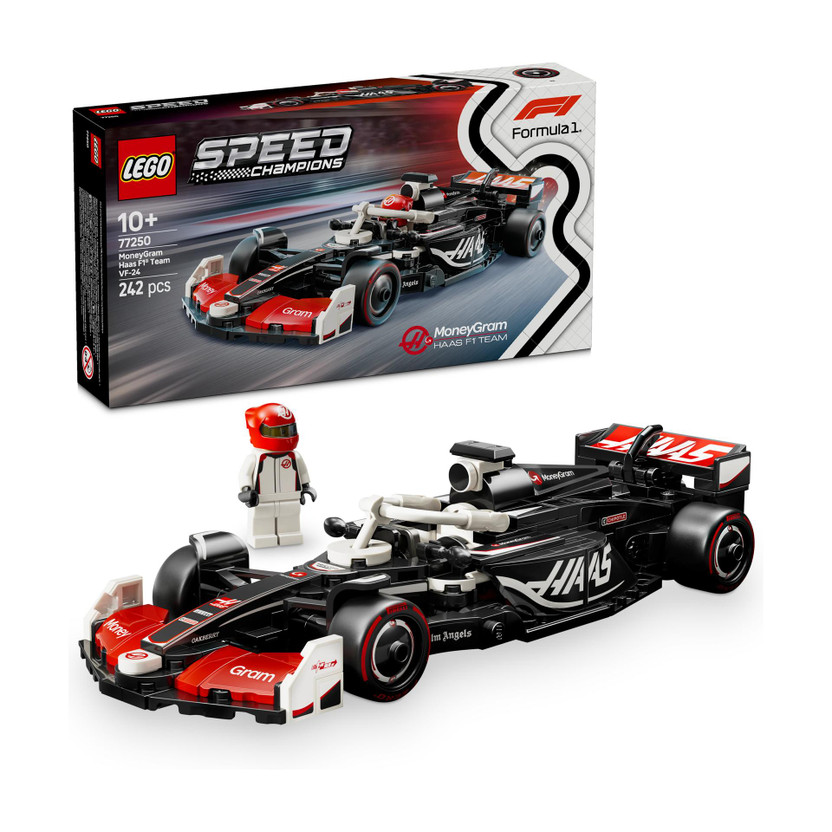 LEGO Speed Champions MoneyGram Haas F1 Team VF-24 Race Car Toy Vehicle 77250(Multicolor)