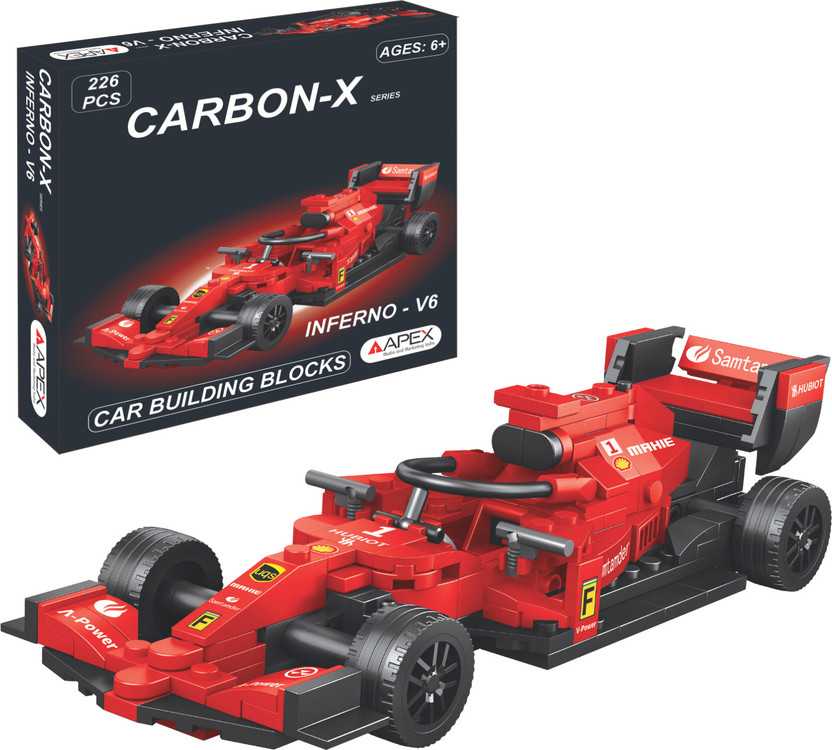 APEX MEDIA AND MARKETING INDIA CARBON-X INFERNO V-6 226 Pcs Car Blocks | Stem Model Kit for Kids 6+(Multicolor)