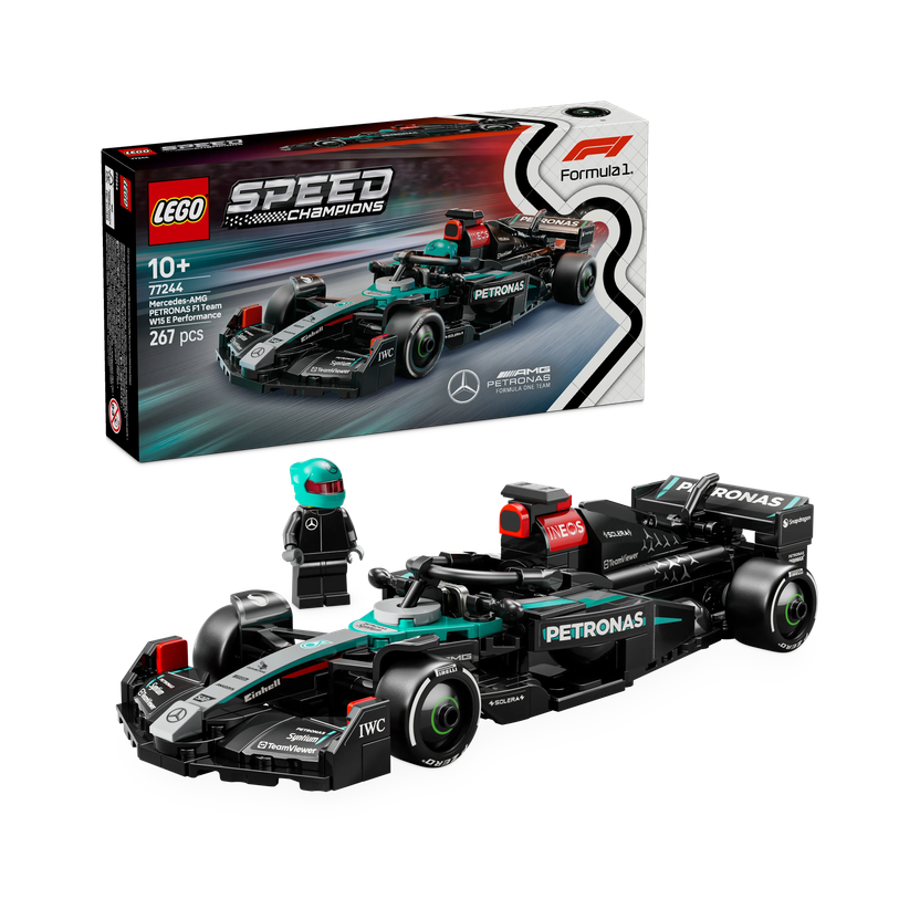 LEGO Speed Champions Mercedes-AMG F1 W15 Race Car Toy Vehicle 77244 (267 Blocks)(Multicolor)