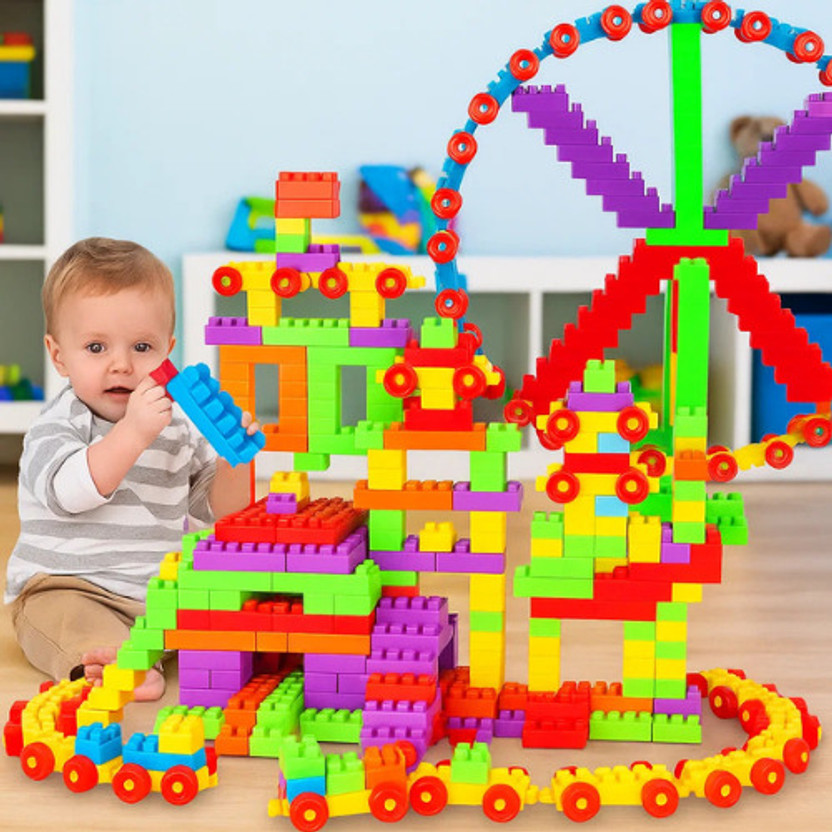 Pulsbery Pulsbery Kids Building Blocks Set with Wheels,Train Model,Educational Blocks,kidsGift(Multicolor) - Flipkart Deal