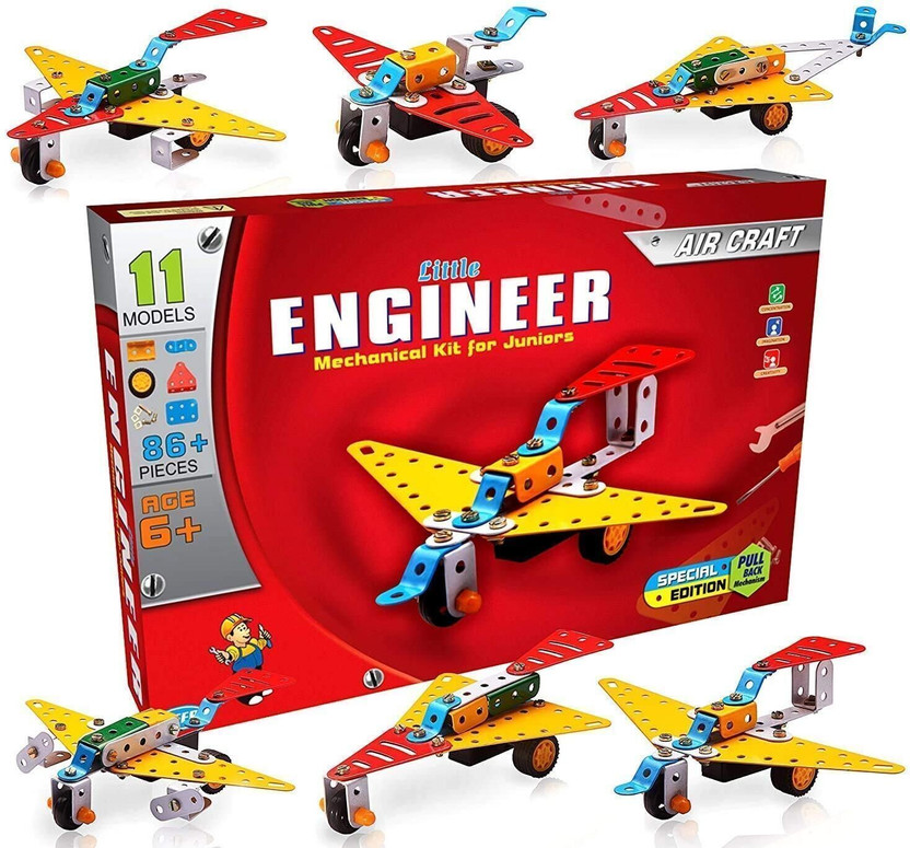 Astyvo Little Engineer Mechanical Kit for Kids Aircraft Model Construction Toys Puzzle(Multicolor)