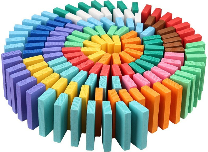 Pulsbery SHARE THIS PRODUCT Colourful Wooden Bricks Building And Shapes Blocks(Multicolor)