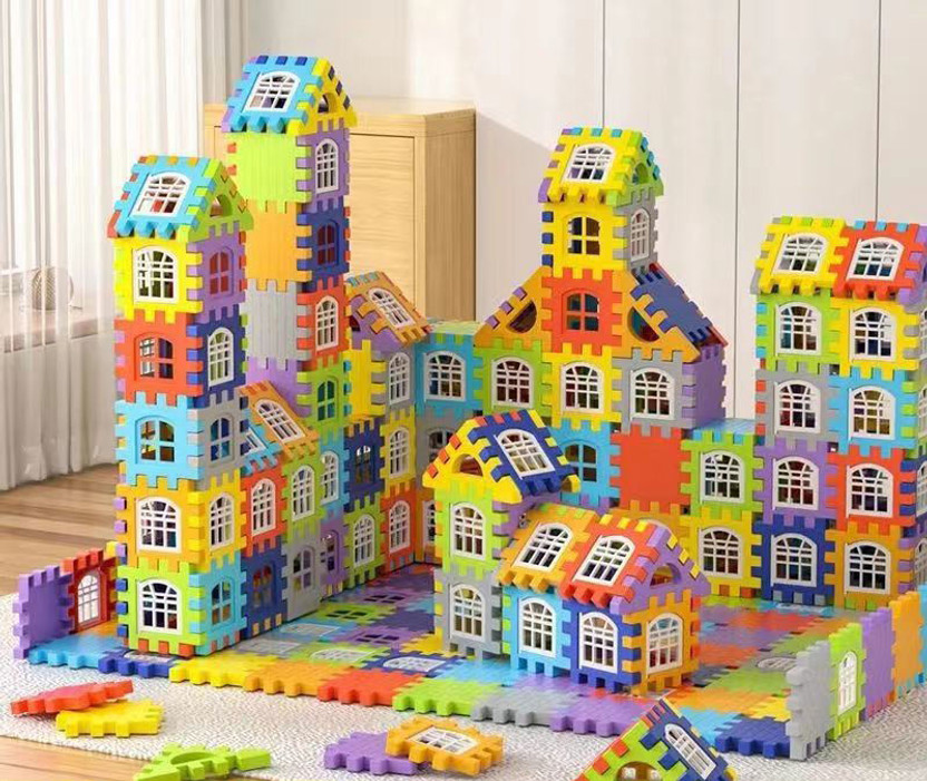 ARIZON Happy House Building Puzzle Set – Fun Educational Toy & Top Gift for Kids(Multicolor)