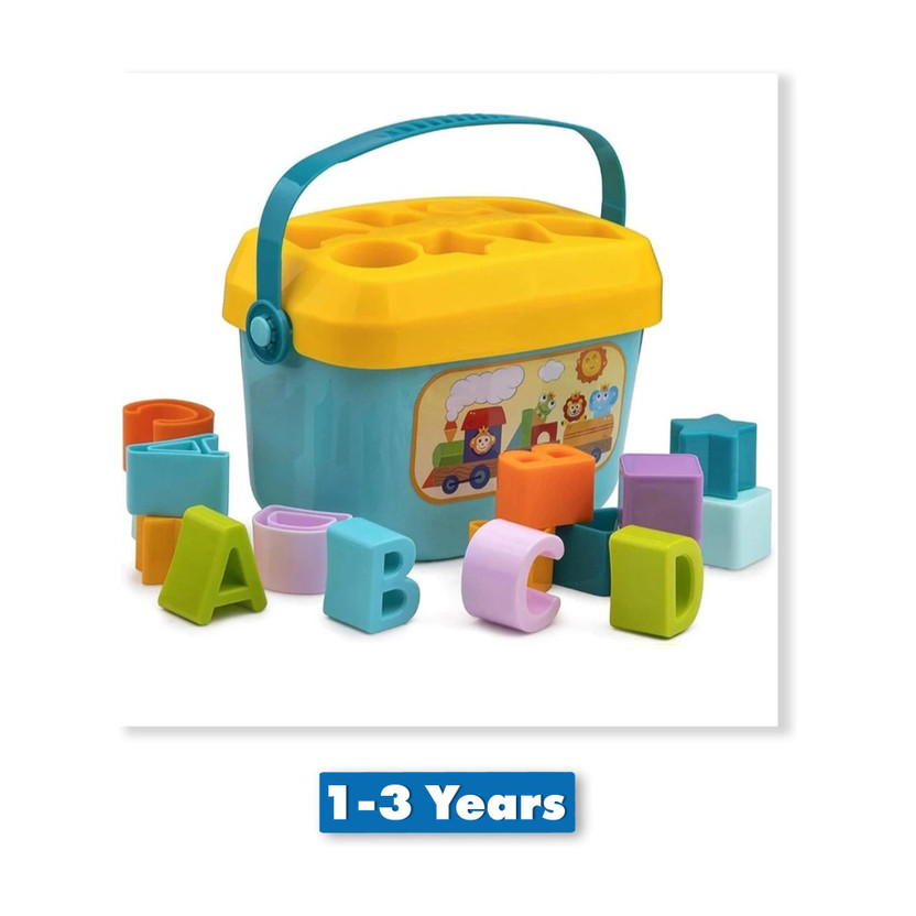 Mira Farmcraft Baby's First Shape Sorting Blocks Learning Activity Toys with 16 Building Blocks(Multicolor)