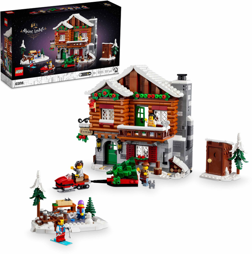 LEGO Icons Alpine Lodge 10325 Building Kit (1,517 Pieces)(Multicolor)