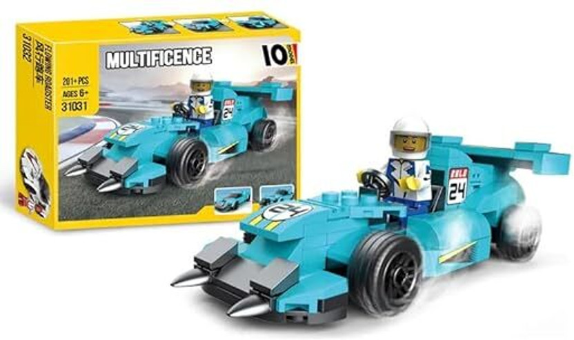 Bestie Toys Block Construction Racing car Constructor, 201-piece Assembly car Model, toys(Multicolor)