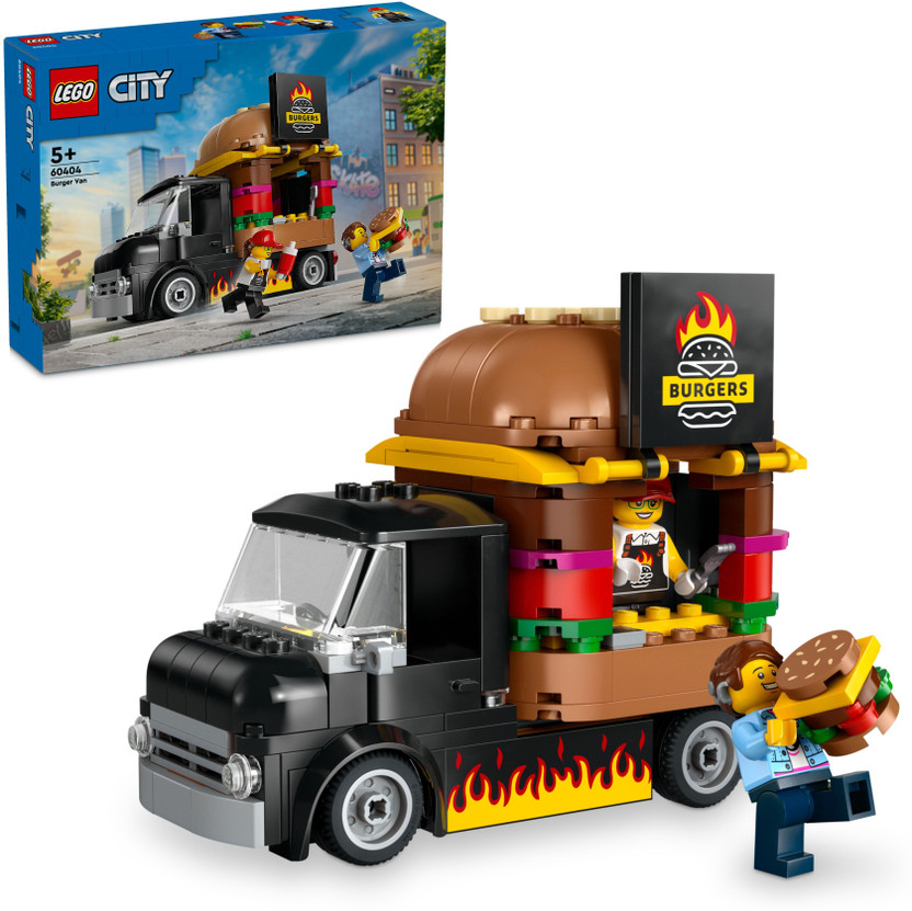 LEGO City Burger Truck Toy Building Set 60404 (194 Pieces)(Multicolor)