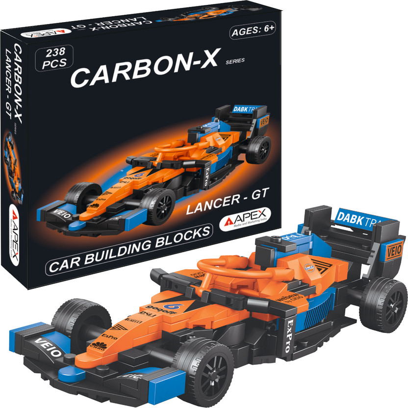 APEX MEDIA AND MARKETING INDIA CARBON-X LANCER-GT 226-Piece Racing Car Building Blocks Kit for Kids and Adults(Multicolor)