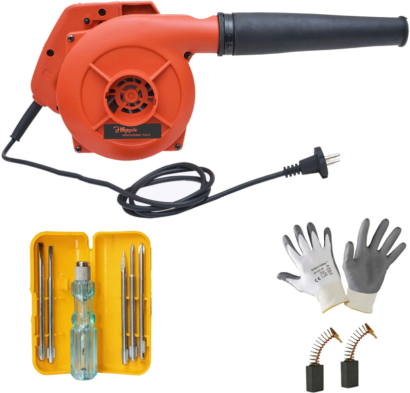 Hillgrove HGCM1263M3 800W-18000RPM Air Blower Dust Cleaner with 5in1 Screwdriver Kit Forward Curved Air Blower(Corded Vacuum)