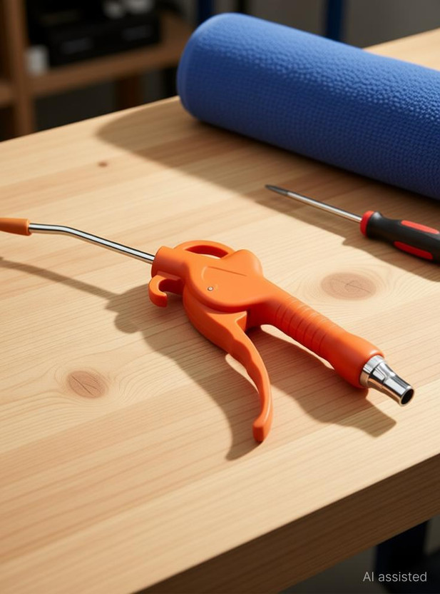 ZIODIC Air Blow Gun (1/4" PT Steel) 125mm Pipe Length for Pneumatic Tool Air Blower(Pneumatic Vacuum)