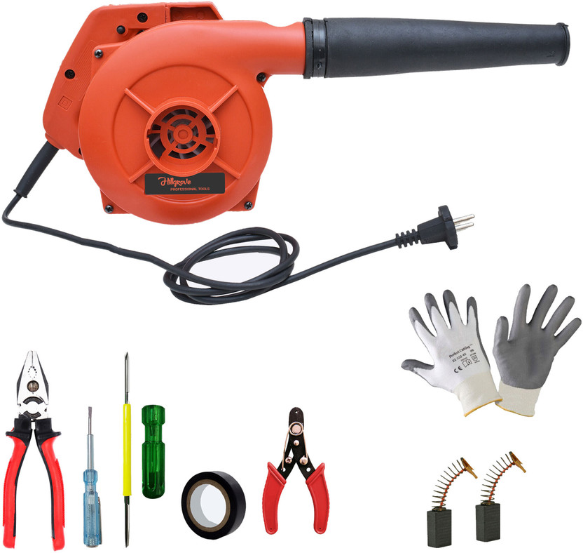 Hillgrove HGM1260M1 800W-18000RPM Electric Dust Cleaner with 5Pcs Hand Tool Kit Forward Curved Air Blower(Corded Vacuum)