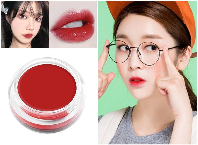 YAWI Matte Red Lip Tint & Cheek Tint Multi pot Makeup Velvet Silky