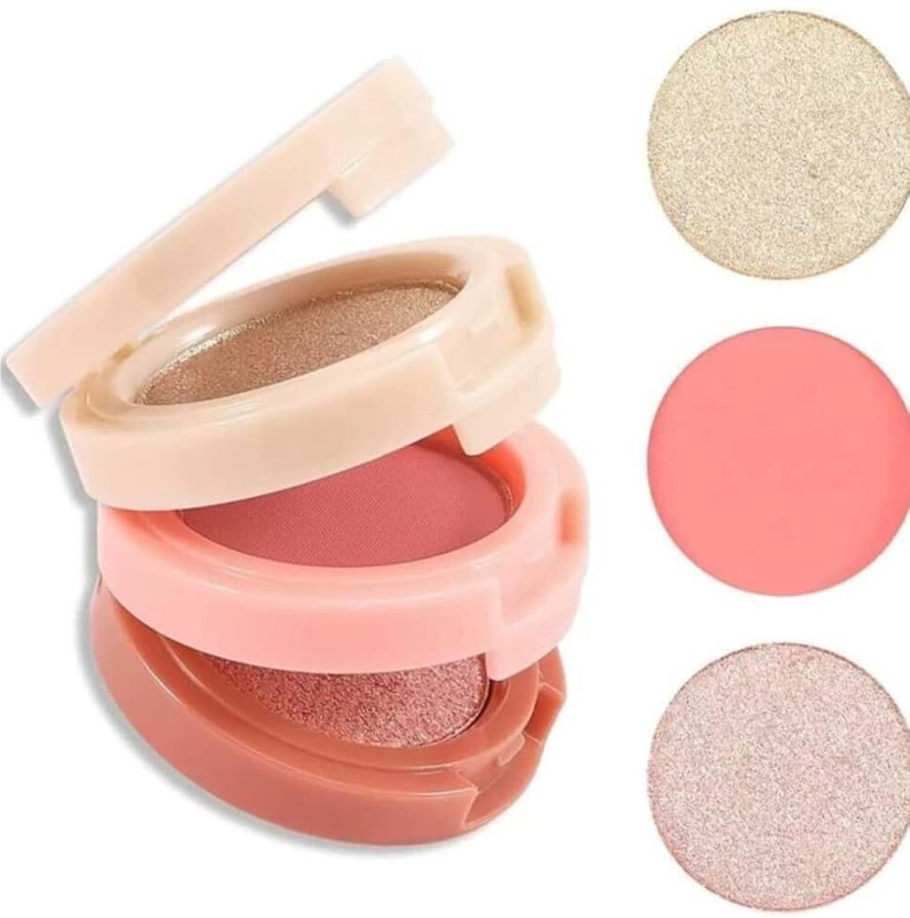 Luipui new trendy best blusher & highlighter makeup(MULTICOLOR)
