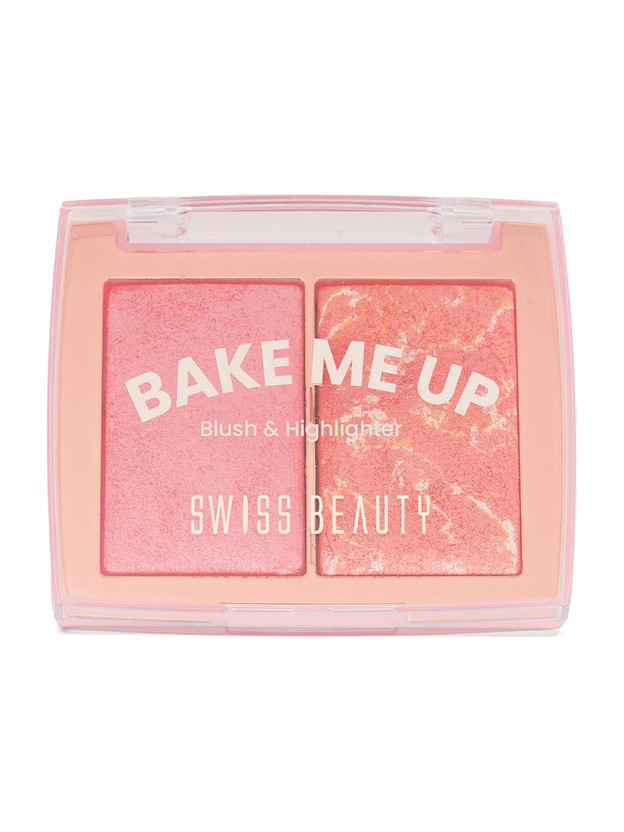 SWISS BEAUTY Bake Me Up Blush & Highlighter | 2-in-1 Baked Formula | Highly Pigmented(Baked Apricot)