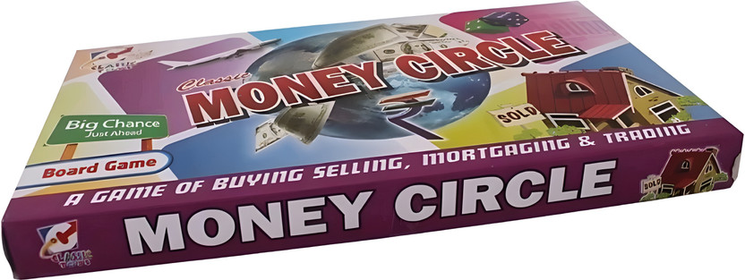 Zenex store Classic Money Circle for Kids, A Game of Buying Selling, Mortgaging Money Board Game Accessories