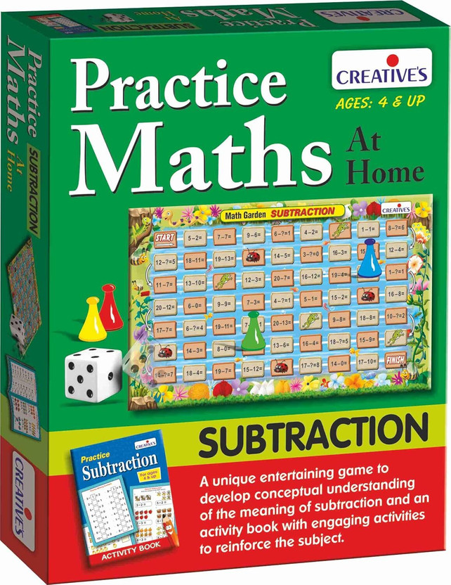 Creatives Practice Maths At Home Subtraction Number Skills Learning Game Ages 4+ Educational Board Games