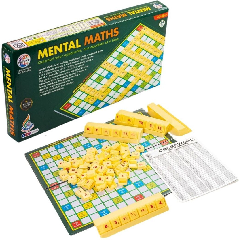 BKDT BKDT Marketing Mental Maths Crossword Game | Learning & Educational Number Board Game for Kid Educational Board Games - Flipkart Deal