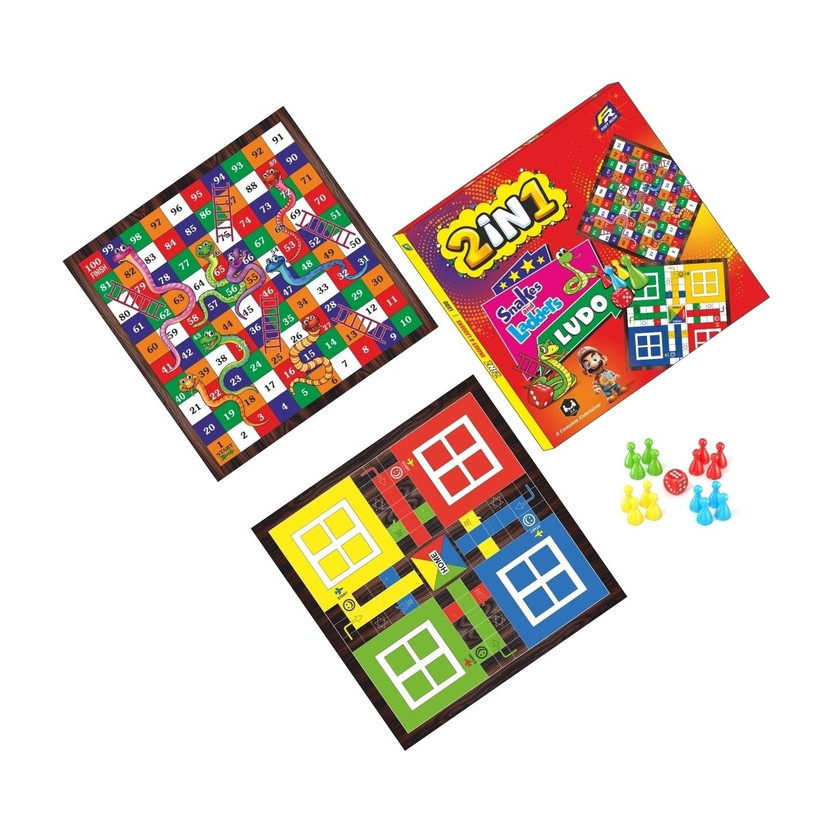 Fast Rush Snack Ladder & Ludo Game, 2 in 1 Combo Educational Board Games
