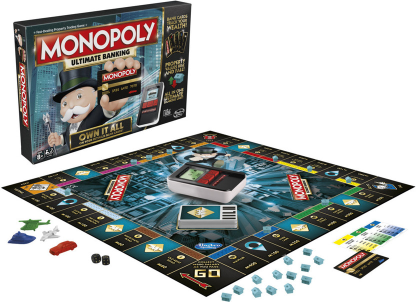 Monopoly Ultimate Banking Edition Board Game for Families and Kid Money & Assets Board Game