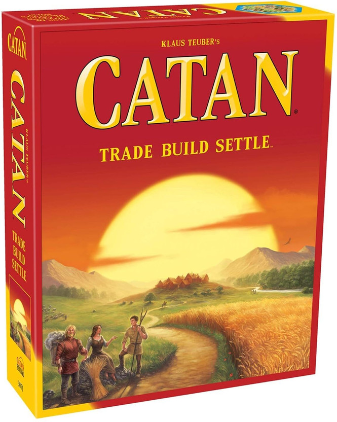 AweStuffs Catan Board Game for Family 3 to 4 Players Main Base Game Strategy & War Board Game