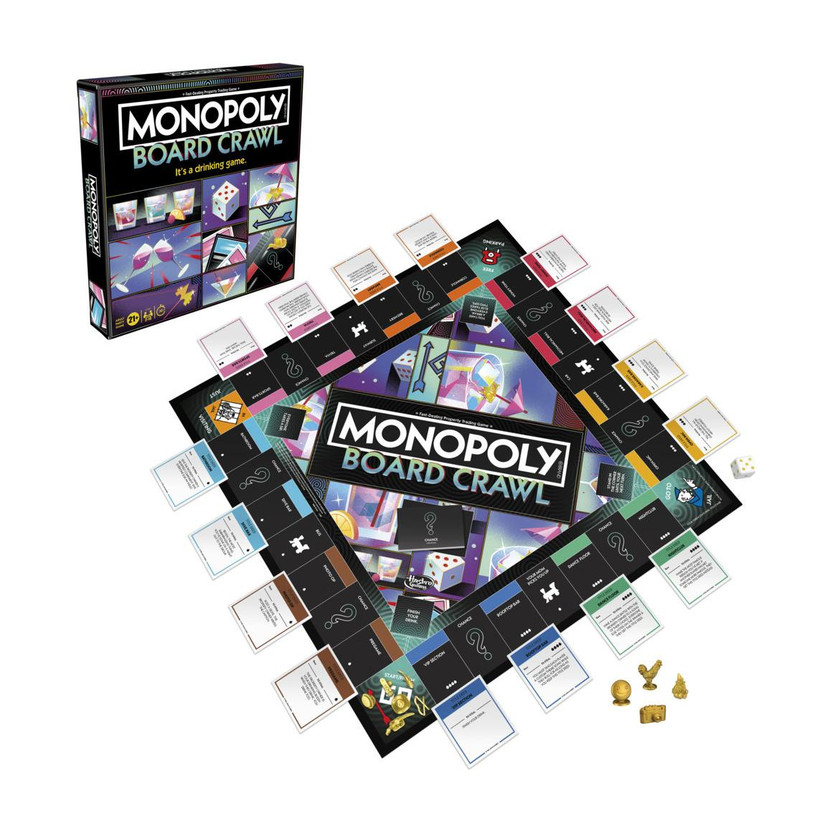 Monopoly Board Crawl Game| Ages 21+ | For 2-10 players Hilarious Adult Party Games Party & Fun Board Game