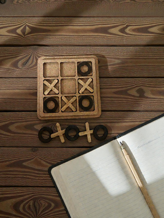 Colorbee Educational Wooden Tic Tac Toe Game for Activity Based Learning and Skills Educational Board Games