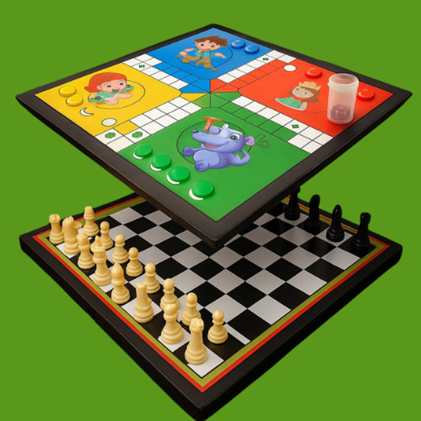 vinox Ultimate 2 in 1 Ludo Chess Game Strategy & War Board Game