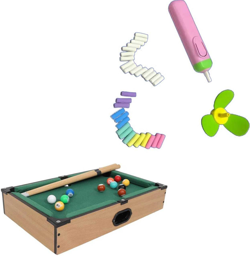 Premio Premio Coppex Mini Snooker Table with 2 Sticks & 16 Balls + (Free Electric Eraser) Party & Fun Board Game - Flipkart Deal