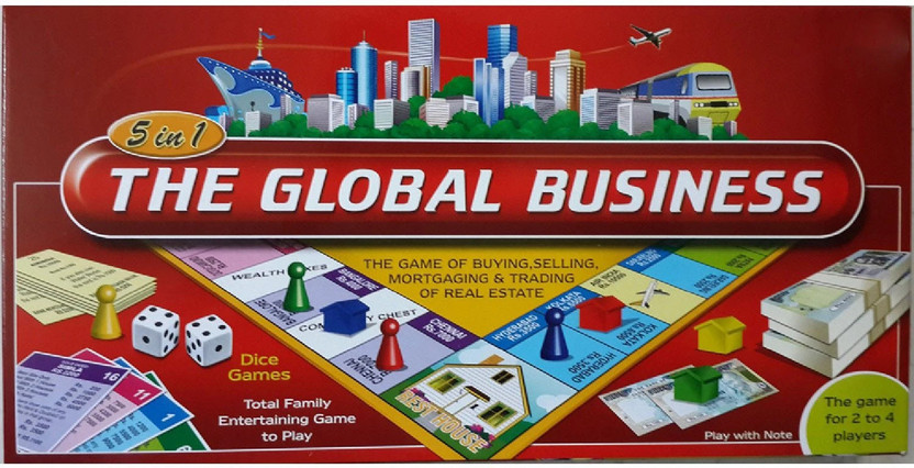 NILSEA , MMT Global Business Popular 5 In 1- (Additional 4 Wonderful Games to Play) Money & Assets Board Game