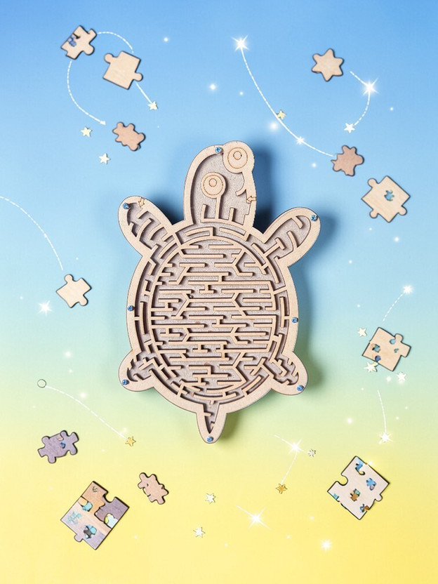 Bachpania Bachpania Wooden Turtle Maze Activity Puzzle Board for Kids Learning and Family Indoor Fun Board Game Accessories - Flipkart Deal