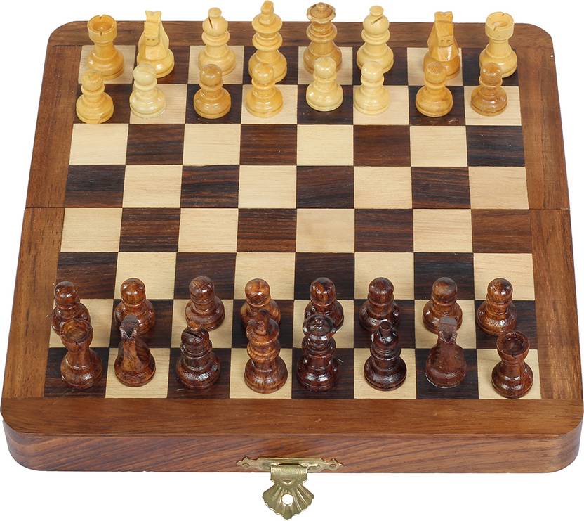 Desi Toys Foldable Chess BoardWooden BoardsSatranj Game