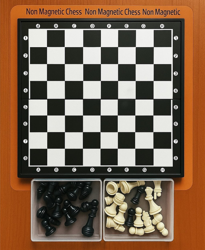 HKC HOUSE Without Magnetic Toys Travel Chess Set with Folding Board for Kids and Adults Strategy & War Board Game