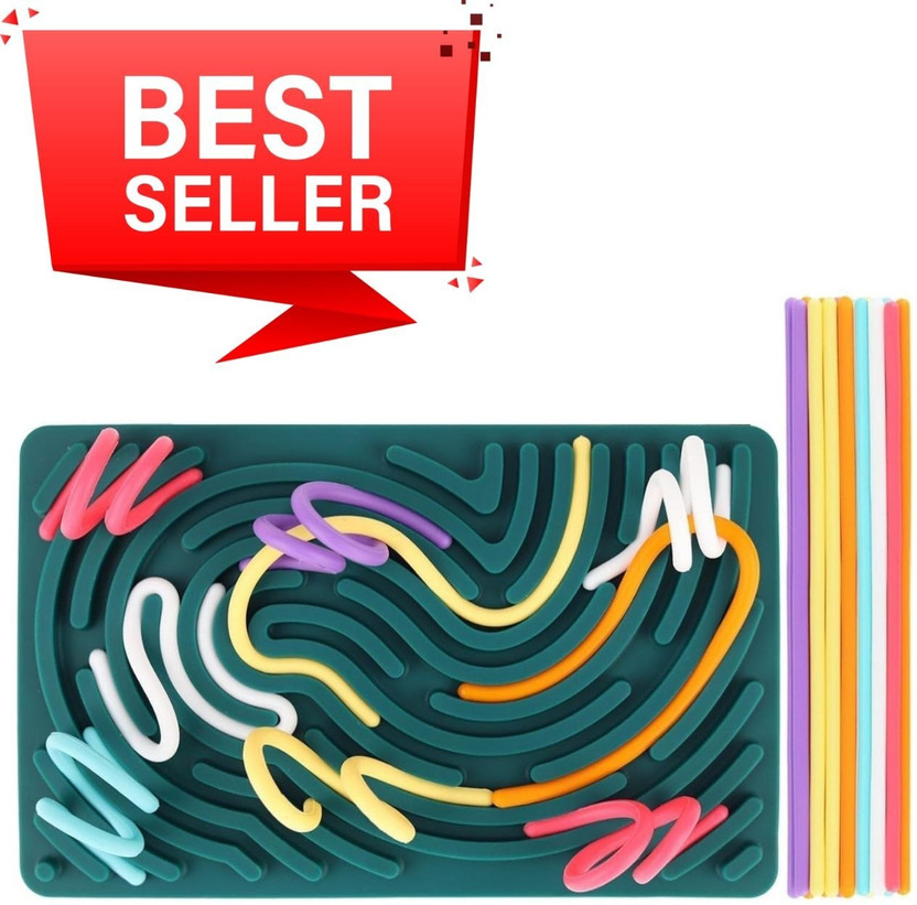 kikilala kikilala Double Sided Pull String Silicone Activity Board Learning Toy for Children Board Game Accessories - Flipkart Deal