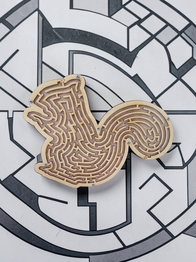 HPHCRAFTT Wooden squirrel Maze Puzzle Toy for Kids Creative Thinking Skill Game Party & Fun Board Game