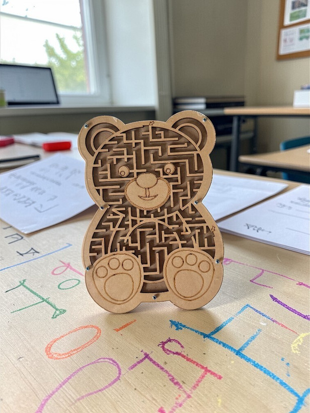 PLAYXA Wooden Mickey mouse Maze Puzzle Toy for Kids Creative Thinking Skill Game(1 Pieces)