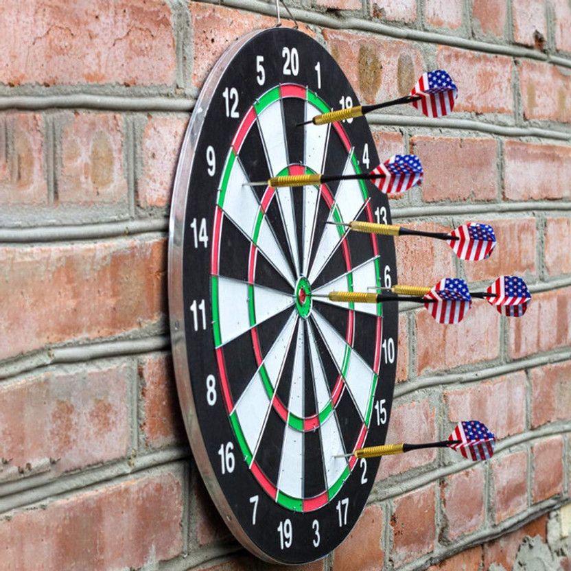 Mynxe Dartboard Game Target Game Safe Dart Game for Kids Indoor Outdoor-Game 17x1/2in Board Game Accessories