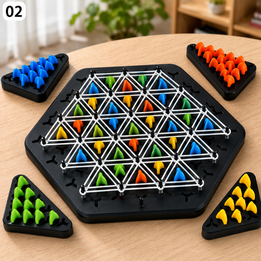 Sotnof SkillMaster Brain Training Triangle Board Game Kit Board Game Accessories