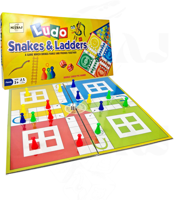 Meesaj Meesaj Premium Classic Ludo Snakes & Ladders Board Game for Indoor Fun Party & Fun Board Game - Flipkart Deal