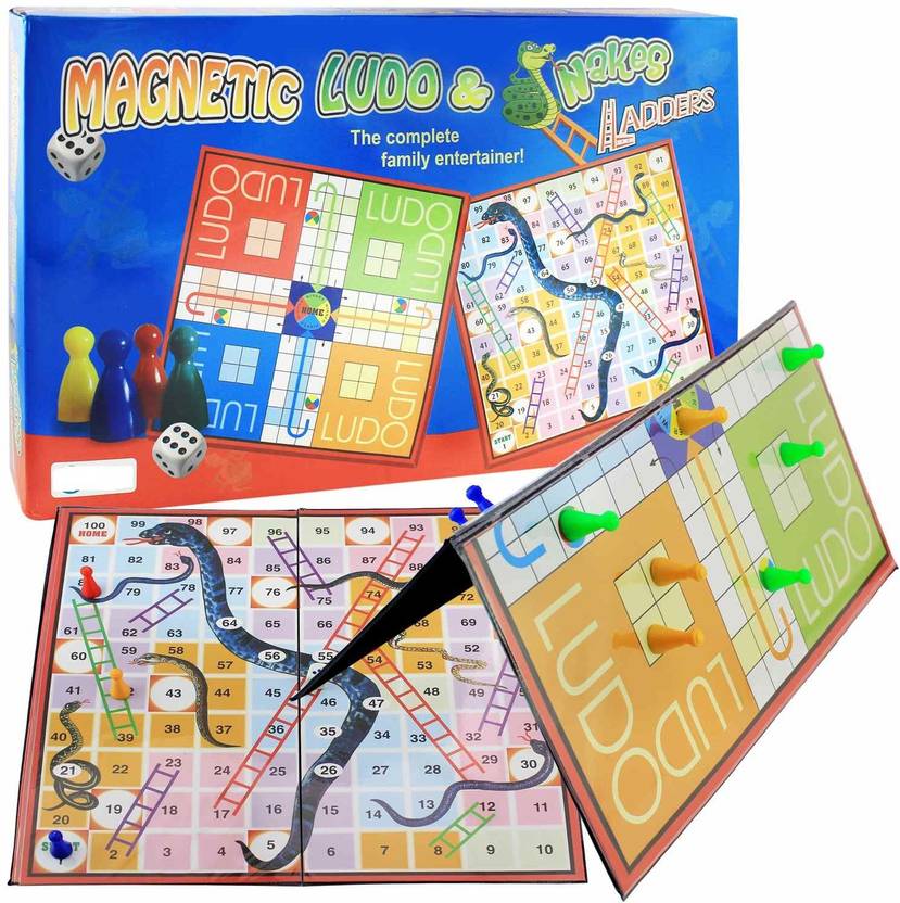 SARASI Ludo With Snakes Ladders, The Complete Family