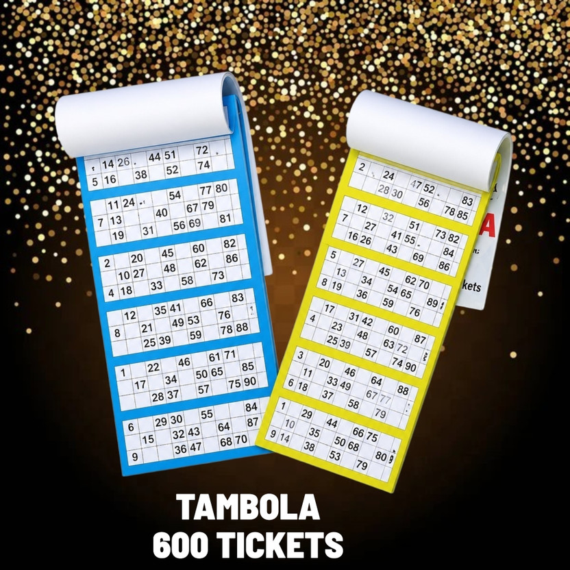 taka saki Tambola tickets booklet housie lotto paper book ( 1 SET) Board Game Accessories