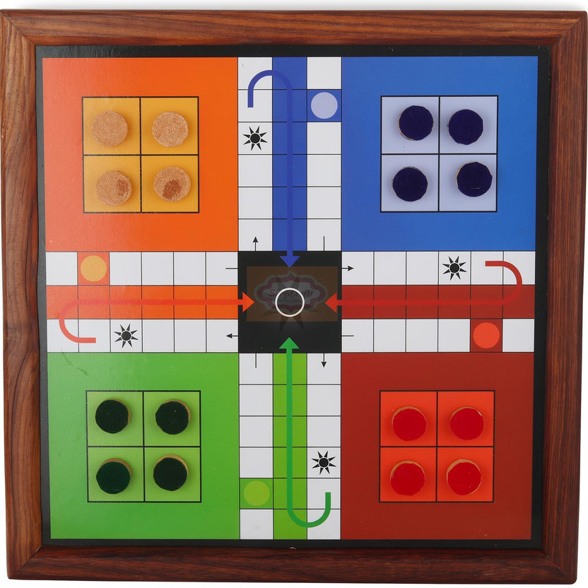 Shriji Shriji Crafts Wooden Classic 2 in 1 Magnetic Ludo Snakes and Ladders Set Travel Board Game Party & Fun Board Game - Flipkart Deal