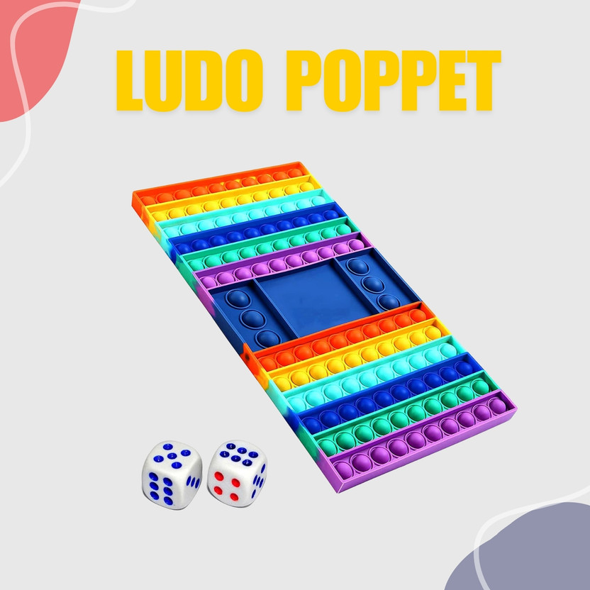 CountryLink CountryLink Pop It Ludo Game with Two Dice Fidget, Silicone Rainbow Chess Board Sensory Toys Strategy & War Board Game - Flipkart Deal