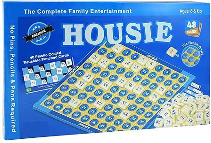 Zenex store Complete Bingo Housie Set with Master Board & Cards Board Game Accessories