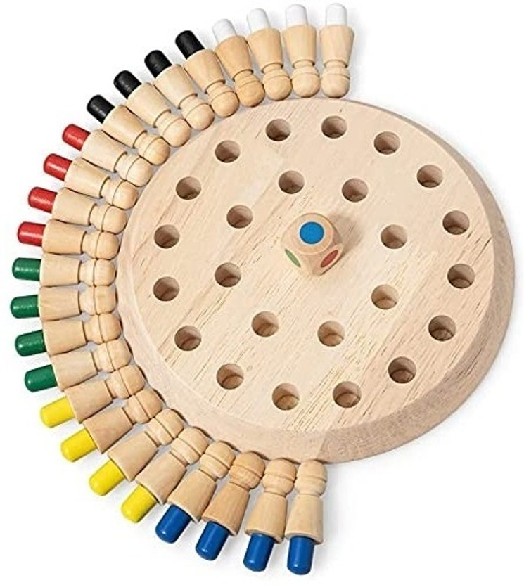 MY BABY LOVE A PERFECT CARE Montessori Wooden Peg Board Color Recognition Toy for Toddlers Kids Educational Board Games