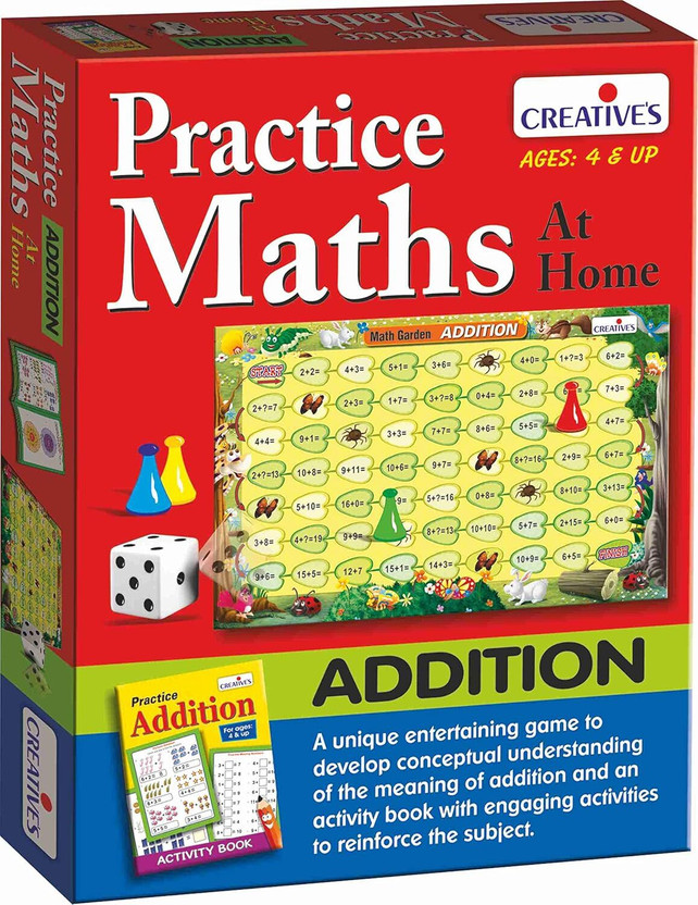 Creatives Practice Maths At Home Addition Number Skills Learning Game Ages 5+ Educational Board Games