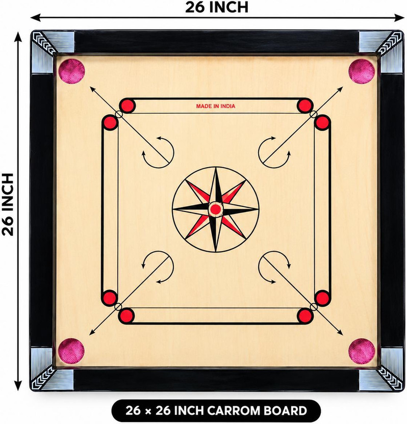 RTM RTM Medium Carrom board height 66.4 cm Carrom Board(Multicolor) - Flipkart Deal
