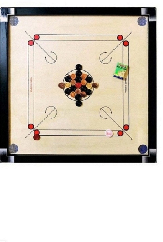 Ishu Ishu Sports GLOSSY FULL SIZE,(32 INCH) WITH STRIKER,POWDER AND COINS 81.04 cm Carrom Board(Multicolor) - Flipkart Deal