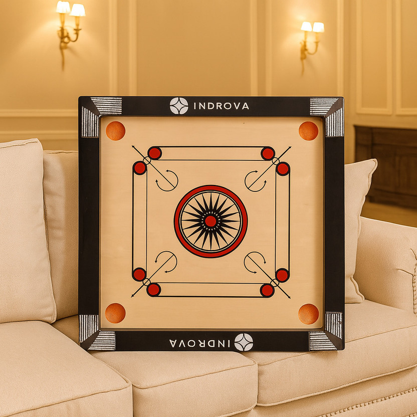 INDROVA INDROVA Carrom board 20 inch with coins, wooden carrom board, carrom pawan for gift 50 cm Carrom Board(Beige, Black) - Flipkart Deal